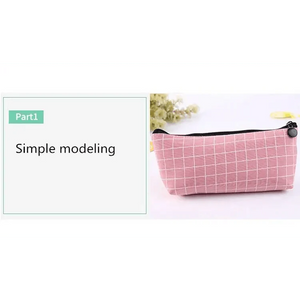 Simple Striped Color Design Pencil Cases For Students Retro Large Capacity Stationery School Pouch