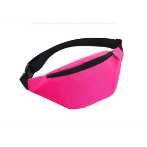 Simple Waterproof Chest Bag Unisex Fanny Pack Ladies Waist Pack Black Retro Style Women's Travel And Outdoor Waist Belt Bag