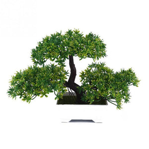 Simulation Lifelike Simple Potted Decor Artificial Bonsai Pine Tree Decorative Bonsai Ornaments Fake Gift Artificial Accessories Fake Flowers Arrangements for Home Decoration
