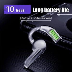 Single-Ear Sports Waterproof Car Earphone Ultra Standby Bluetooth-Compatible Headset Bone Conduction Ear Hook Headphone Sports Headphones Wired Gaming Earbuds Monitor Earphones with Mic, Stereo Sound Volume Control and Detachable Microphone