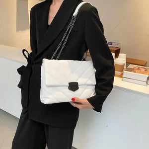 Sizzling Embroidery Thread Small PU Leather Crossbody Bags For Women And Girls Trending Female Shoulder Handbags