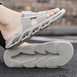 Slippers For Mens Beach Flip Flops White Sandals Flip Flop Sandals With Shock Absorbing Sole  Lightweight Non-Slip Sport Cushion Beach Slippers