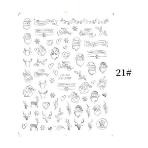 Sliver Bronzing Christmas Slider Nail Art 3D Decals Decoration Snowflake Nail Art Sticker Manicures Transfer Foil Xmas Gift  Nails Snowflake Nail Art Stickers Decals Christmas Nail 3D Self Adhesive Nail Stickers for Acrylic Nails Snowflake
