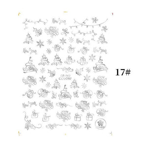 Sliver Bronzing Christmas Slider Nail Art 3D Decals Decoration Snowflake Nail Art Sticker Manicures Transfer Foil Xmas Gift  Nails Snowflake Nail Art Stickers Decals Christmas Nail 3D Self Adhesive Nail Stickers for Acrylic Nails Snowflake