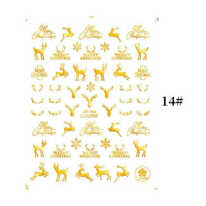 Sliver Bronzing Christmas Slider Nail Art 3D Decals Decoration Snowflake Nail Art Sticker Manicures Transfer Foil Xmas Gift  Nails Snowflake Nail Art Stickers Decals Christmas Nail 3D Self Adhesive Nail Stickers for Acrylic Nails Snowflake