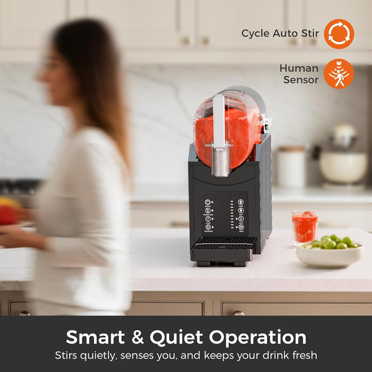 Slushie Machine for Home, Frozen Drink Maker with 3 Preset Modes Frozen Juice Slush Milkshake 58018RBM0