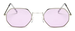 Small Frame Sunglasses For Women Small Square Polarized Sunglasses for Men and Women Polygon Mirrored Retro Shape Metal Design Sun Glasses for Men New Fashionable Ocean Lens