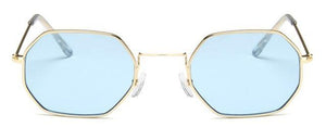 Small Polygon Women Men Sunglasses Delicate Metal Polygon Sunglasses For Women Classic Retro Small Size Frame Women Sunglasses Design Glasses for Men