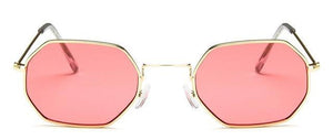 Small Polygon Women Men Sunglasses Delicate Metal Polygon Sunglasses For Women Classic Retro Small Size Frame Women Sunglasses Design Glasses for Men