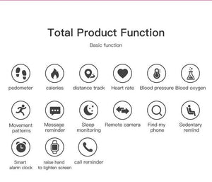 Smart Watch Heart Rate Fitness Tracker Men Women Smart Wristband Waterproof Sport Smartwatch With Touch Screen Digital Watch Fitness Trackers Heart Rate Monitor Step Counter Women Men Activity Watch