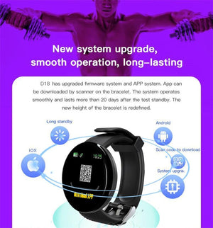 Smart Watch Heart Rate Fitness Tracker Men Women Smart Wristband Waterproof Sport Smartwatch With Touch Screen Digital Watch Fitness Trackers Heart Rate Monitor Step Counter Women Men Activity Watch