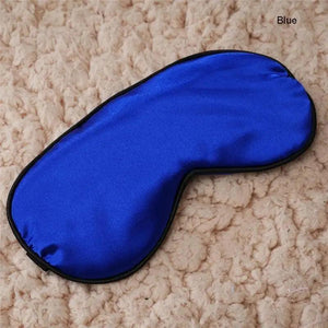 Smooth Pure Silk Sleep Rest Eye Mask Padded Shade Cover Travel Relax Eye Mask Sleeping Mask Comfortable Sleep Eye Cover With Adjustable Strap