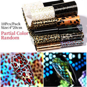 Snake Leopard Nail Foils Marble Nail Art Transfer Sticker Slider Nail Art Decal Manicuring Design Tip Decoration Decal Self-Adhesive 3D Wave Design Decoration for Women Girls Adhesive Striping Tape Nail Art Stickers Metallic Curve Strip Line Nail Decal