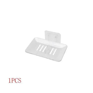 Soap Dish Suction Cup Soap Dish Soap Dish for Bathroom Case Soap Box Dish Storage Plate Drain Soap Box Soap Holder Transparent Soap Dish Drainer Tray - Suction Cup Soap Dish Holder Wall Mounted for Bathroom Shower