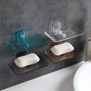 Soap Dish Suction Cup Soap Dish Soap Dish for Bathroom Case Soap Box Dish Storage Plate Drain Soap Box Soap Holder Transparent Soap Dish Drainer Tray - Suction Cup Soap Dish Holder Wall Mounted for Bathroom Shower