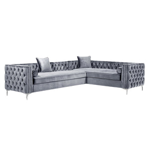 Giovanni Velvet Corner Sectional Sofa