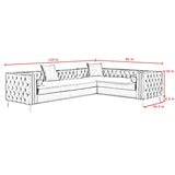 Giovanni Velvet Corner Sectional Sofa