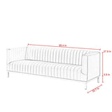 Sean Velvet 3-Seat Sofa