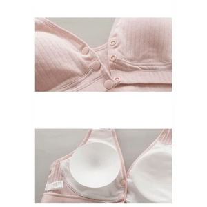 Soft And Comfortable Cotton Nursing Bra Breathable Breastfeeding Bras for Women Maternity Bra Plus Big Size Easy Feeding Bra Wire Free