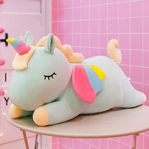 Soft And Cute 30CM Unicorn Action Figure Plush Toy Huggable Bear Doll Girl Sleeping Long Pillow Cute For Girl's Bed