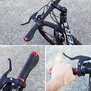 Soft Bicycle Grip Shock Absorption Road Bike Handlebar Cover Aluminium Alloy Lock Rubber Anti-slip Cycling Handle Grips Bike Handle Non Slip Soft Rubber Grips Mountain Bicycle Lock On Handle Bar