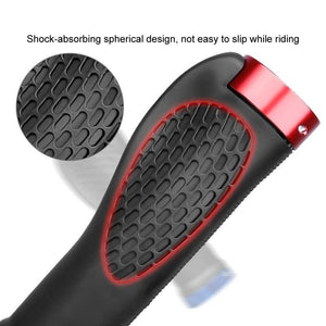 Soft Bicycle Grip Shock Absorption Road Bike Handlebar Cover Aluminium Alloy Lock Rubber Anti-slip Cycling Handle Grips Bike Handle Non Slip Soft Rubber Grips Mountain Bicycle Lock On Handle Bar