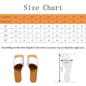 Soft Leather Woven Slippers Women Summer Flat Heels Beach Casual Slides Shoes Woman Outdoor Sandals Open Toe Slippers Summer Sandals For Women Flat Shoes Office Elegant Design Sandals