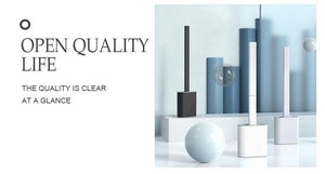 Soft Silicone Head Toilet Brush With Holder Black Wall-Mounted Detachable Handle Bathroom Cleaner Durable Accessories Silicone Toilet Brush Wall Mounting Toilet Brush No-Slip Long Handle Soft Silicone Bristle Toilet Corner Cleaner