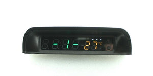 Solar Car Digital Clock Thermometer Dual Color Display Smart Switch High Precision LED Digital Clock Dashboard Solar Powered Car Electronic Clock Stick-On Luminous Car Clock Dashboard Auto Clock Car Watch Clock with Adjustable Brightness Date Temperature
