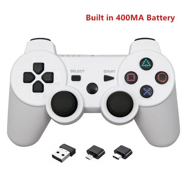 Solid Black 2.4G Wireless Joystick Game Controller Portable With Micro USB OTG Adapter Compatible With PC Laptop Tablet
