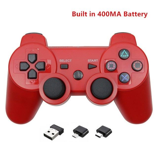 Solid Black 2.4G Wireless Joystick Game Controller Portable With Micro USB OTG Adapter Compatible With PC Laptop Tablet