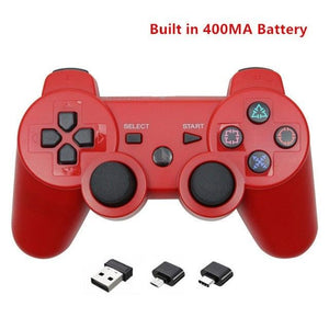Solid Black 2.4G Wireless Joystick Game Controller Portable With Micro USB OTG Adapter Compatible With PC Laptop Tablet