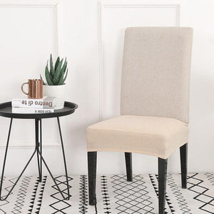 Solid  Dining Chair Cover Elastic Half-wraped Seat Case for Kichen Wedding Banquet Hotel Chair Cushions Cover Removable Washable Dining Room Chair Slipcovers Dining Chair Covers Parsons Chair Slipcover Stretch Chair Covers for Dining Room