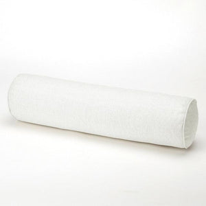Solid Long Round Maternity Pillow Cotton linen Neck Headrest Body pillow Bed Chair Car Seat Backrest Sleeping Pillow Round Cervical Roll Cylinder Bolster Pillow with Removable Washable Cover, Ergonomically Designed  for Head Neck Spine