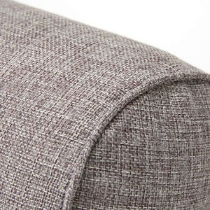 Solid Long Round Maternity Pillow Cotton linen Neck Headrest Body pillow Bed Chair Car Seat Backrest Sleeping Pillow Round Cervical Roll Cylinder Bolster Pillow with Removable Washable Cover, Ergonomically Designed  for Head Neck Spine