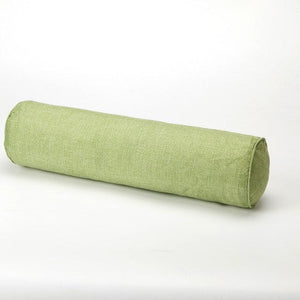 Solid Long Round Maternity Pillow Cotton linen Neck Headrest Body pillow Bed Chair Car Seat Backrest Sleeping Pillow Round Cervical Roll Cylinder Bolster Pillow with Removable Washable Cover, Ergonomically Designed  for Head Neck Spine