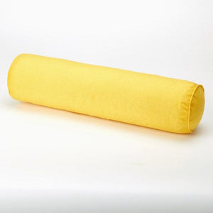 Solid Long Round Maternity Pillow Cotton linen Neck Headrest Body pillow Bed Chair Car Seat Backrest Sleeping Pillow Round Cervical Roll Cylinder Bolster Pillow with Removable Washable Cover, Ergonomically Designed  for Head Neck Spine