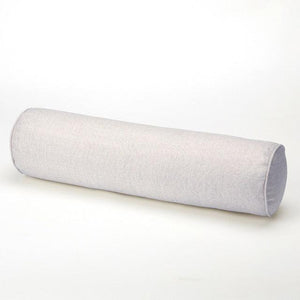 Solid Long Round Maternity Pillow Cotton linen Neck Headrest Body pillow Bed Chair Car Seat Backrest Sleeping Pillow Round Cervical Roll Cylinder Bolster Pillow with Removable Washable Cover, Ergonomically Designed  for Head Neck Spine