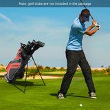 Golf Stand Cart Bag with 6-Way Divider Carry Pockets-Green