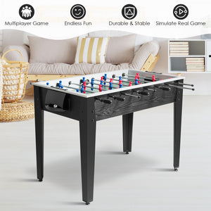 48 Inch Competition Sized Home Recreation Wooden Foosball Table-Brown