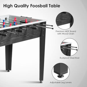 48 Inch Competition Sized Home Recreation Wooden Foosball Table-Brown