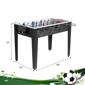 48 Inch Competition Sized Home Recreation Wooden Foosball Table-Brown
