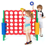 Jumbo 4-to-Score Giant Game Set with 42 Jumbo Rings and Quick-Release Slider-Blue