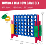 Jumbo 4-to-Score Giant Game Set with 42 Jumbo Rings and Quick-Release Slider-Blue