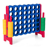 Jumbo 4-to-Score Giant Game Set with 42 Jumbo Rings and Quick-Release Slider-Blue