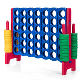Jumbo 4-to-Score Giant Game Set with 42 Jumbo Rings and Quick-Release Slider-Blue