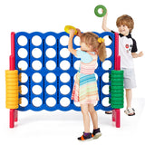 Jumbo 4-to-Score Giant Game Set with 42 Jumbo Rings and Quick-Release Slider-Blue