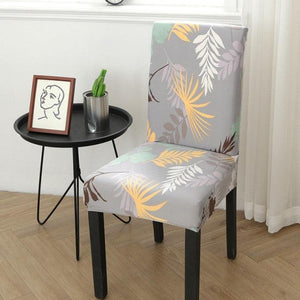 Spandex Chair Covers Printed Dining Room Stretch Seat Cover Chair Protective Case for Restaurant Banquet Kitchen Hotel  Stretch Spandex Removable Washable Dining Chair Protector