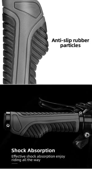 Sponge Bicycle Grips Handle Anti-Skid 3D Silicone Grip Cycling Handlebar Ultralight Bike Grips Foam Single Lock On Bicycle Handle Bar Soft Comfortable Non-Slip Bike Handle Grips For Mountain Beach Cruiser Scooter
