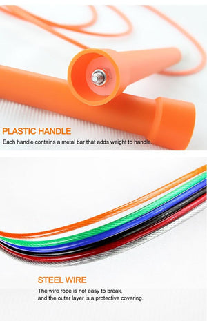 Sport Speed Jump Rope Professional Skipping Rope Adjustable Length Ergonomic Design Jumping Ropes For Speed Workout Ideal For Boxing Fitness Skip Workout Training